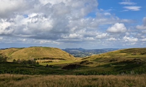 Views across upland area in Montgomeryshire